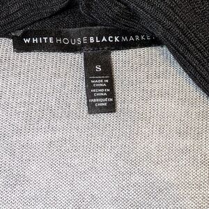 White House Black Market Black and Gray Sweater Cardigan